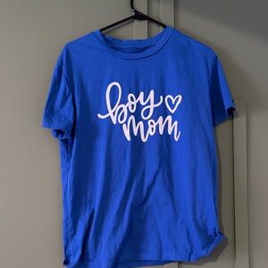 Blue 'Boy Mom'  T-Shirt